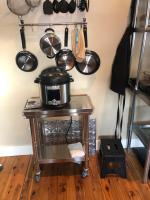 Sturdy mini stainless steel table. 5