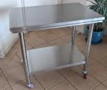Commercial Stainless Steel Bench Kitchen work Food Prep Table 900x600mm w/Wheels 5