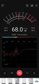 nose level 67db to 80db  1