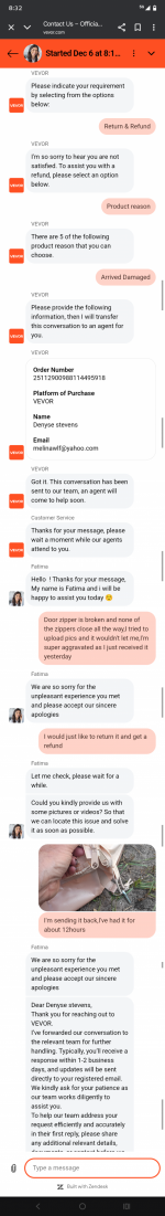 Please do not buy a tent from this company 1