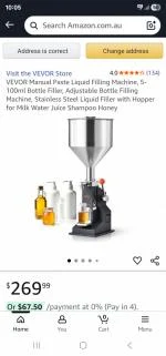 Vevor liquid filling machine  5