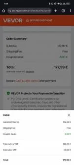 Bad experience overall with my first order from VEVOR 3