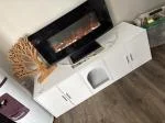 VEVOR Cat Litter Box Enclosure for 2 Cats, Litter Box Furniture Hidden with Double Rooms 5