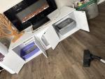 VEVOR Cat Litter Box Enclosure for 2 Cats, Litter Box Furniture Hidden with Double Rooms 5