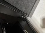 Not safe at all. Very weak hinge.  Easy to pry open.  1