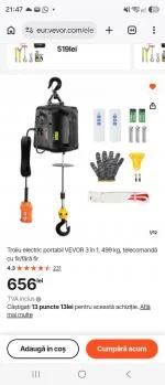Nu este portabil. Merge doar la priza de 220V 1